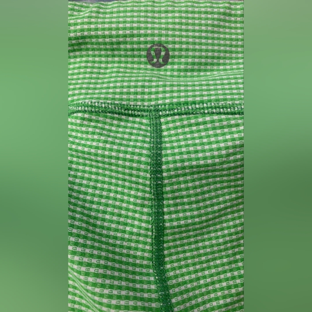 Lululemon Athletica Green And White Leggings Size 12 - Picture 4 of 9